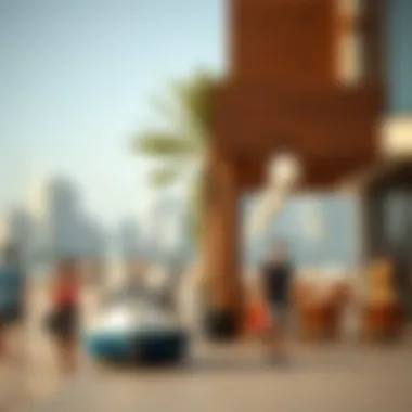Vibrant lifestyle scene at JBR with outdoor activities