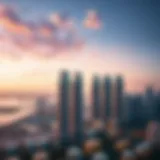 Stunning skyline view of Jumeira Lake Towers showcasing modern architecture