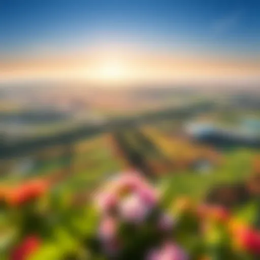 Aerial view of Jumeirah Golf Estates showcasing lush greens and breathtaking landscapes