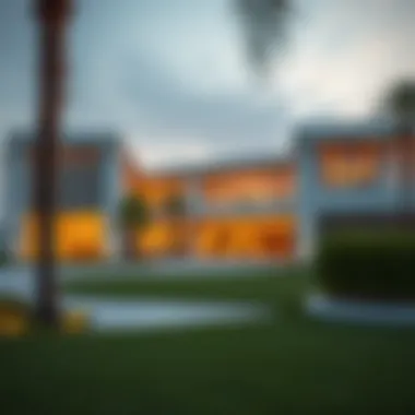 Stunning clubhouse featuring modern architecture at Jumeirah Golf Estates