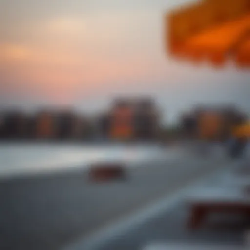 A stunning view of La Mer Meraas beachfront showcasing the vibrant atmosphere