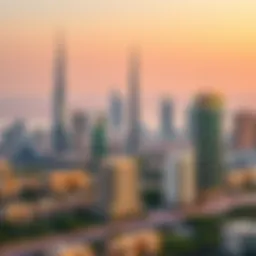 Aerial view of Dubai's skyline showcasing luxury properties