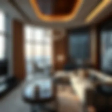 Luxurious interior design of Marina Heights Tower apartments