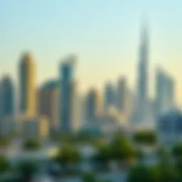 A stunning skyline view of Dubai featuring modern architecture and iconic buildings.