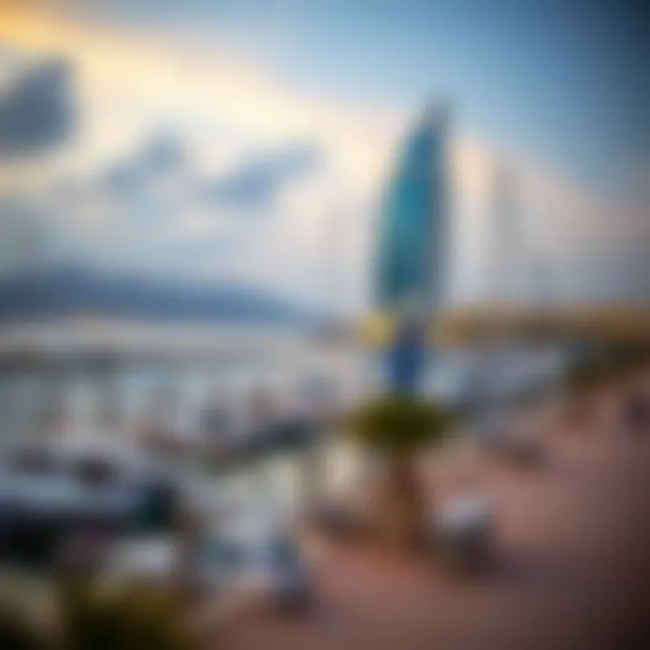 Scenic view of Bateen Marina waterfront