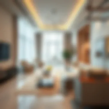 Luxurious apartment interior with elegant furnishings