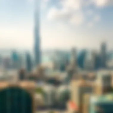 Dubai's Iconic Skyline Aerial view of Dubai's skyline with modern architecture