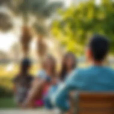 A glimpse of expat lifestyle in a community park.