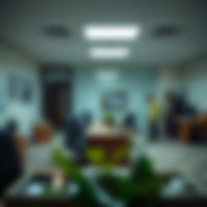 Navigating Bureaucracy: Staying Calm and Collected A serene office environment illustrating calmness during bureaucratic processes