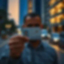 A person holding a lost ID card