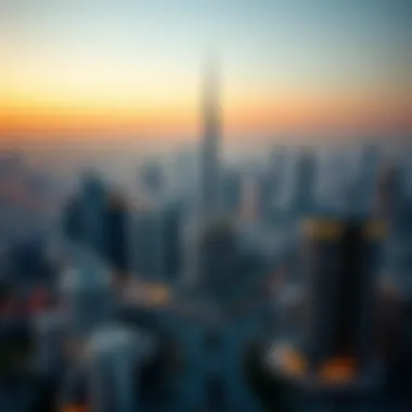 A skyline view of Dubai showcasing real estate developments