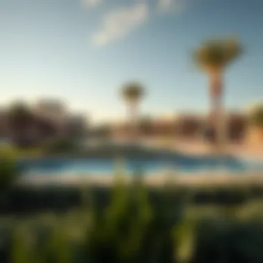 Recreational Spaces of South Dubai Recreational spaces and amenities illustrated in South Dubai