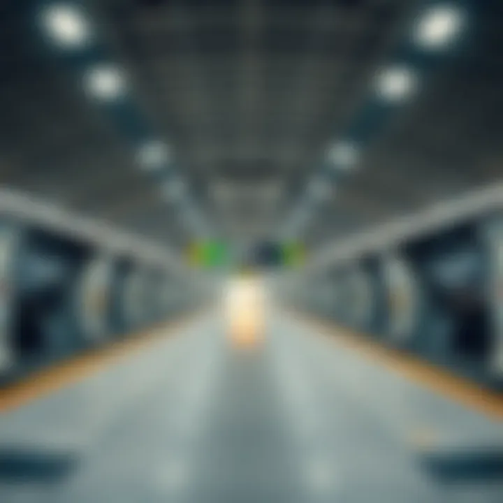 Interior of a modern metro station in Bur Dubai