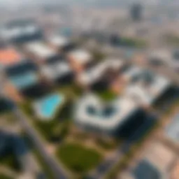 Aerial view of NMC Dubai Investment Park showcasing its expansive layout