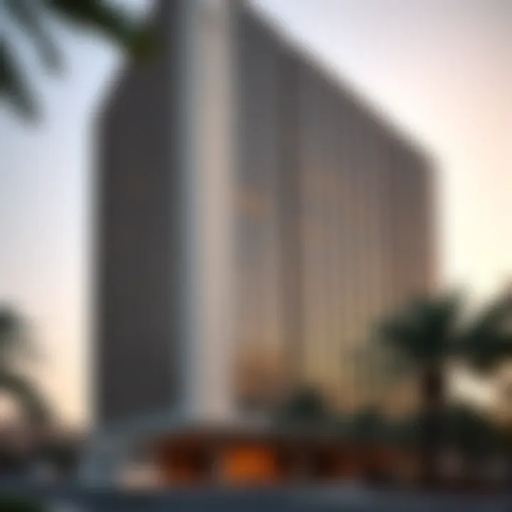 Landmark Office Building Exterior Exterior view of a landmark Omniyat office building