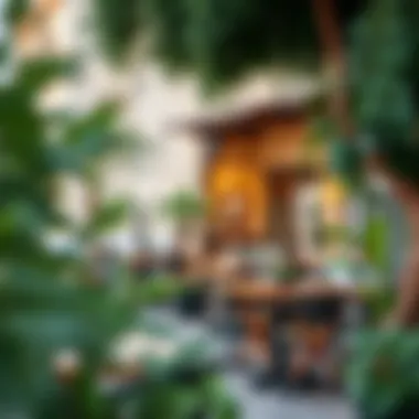 Charming Outdoor Cafe Experience Vibrant outdoor cafe scene in Dubai Hills