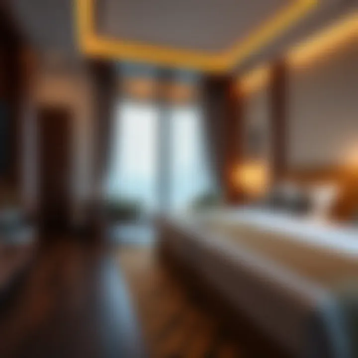 Interior Suite at Palm View Hotel Luxurious suite interior at Palm View Hotel highlighting modern amenities