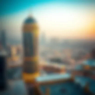 Dome Tower and Al Jaddaf Skyline Panoramic view of Al Jaddaf area with Dome Tower