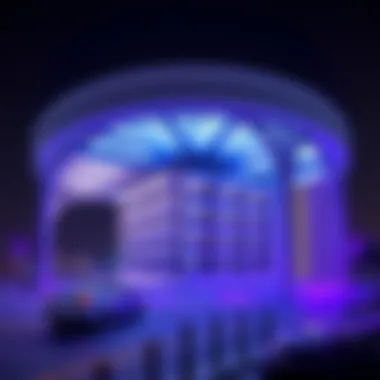 Innovative Automated Parking Structure in Dubai A futuristic parking structure with automated features illustrating innovation in urban parking design.