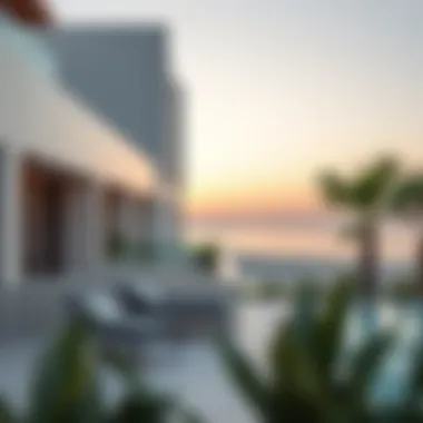 Innovative Architectural Design of Palm Jumeirah Penthouses Architectural detail showcasing unique design elements