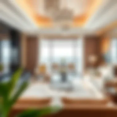 Elegant interior design featuring modern luxury furnishings