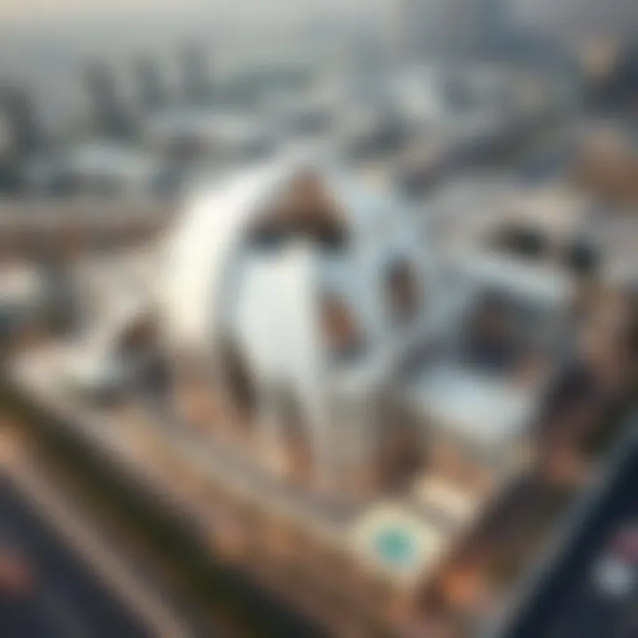 Architectural Marvel of Project Shumus Sharjah Aerial view of Project Shumus Sharjah showcasing innovative architecture