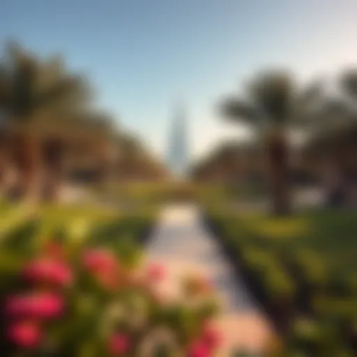 A panoramic view of Rabdan Park showcasing its lush greenery and well-designed pathways