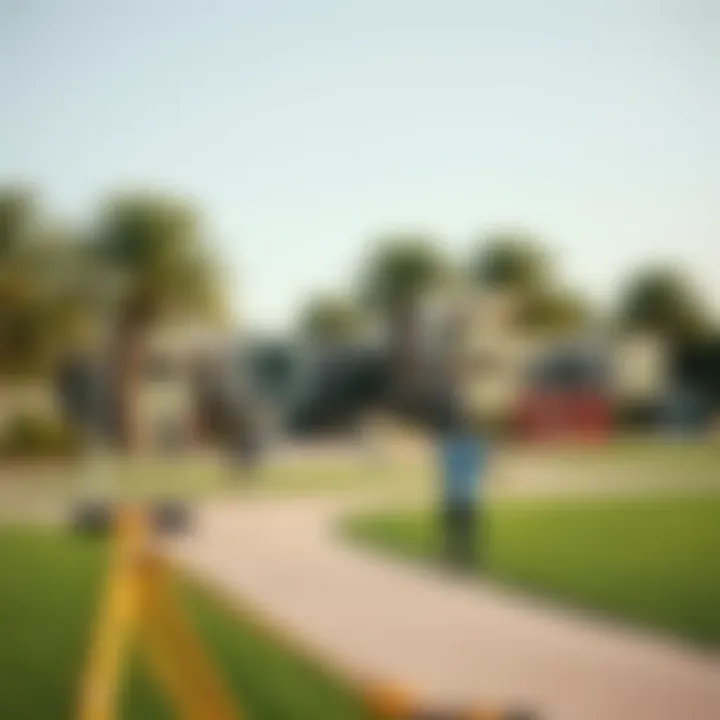 Visitors enjoying recreational activities in the vibrant environment of Rabdan Park