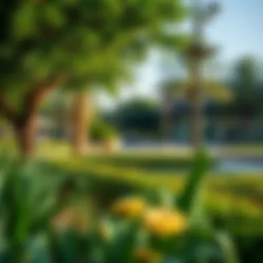 Lush greenery of Ras Al Khor Green Park