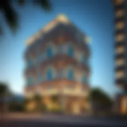 Modern apartment building in Al Warqa, Dubai