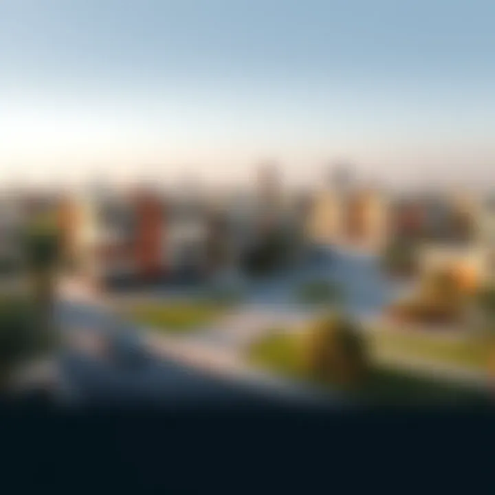 Scenic view of Mohammed Bin Zayed community highlighting green spaces