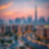 Luxurious residential skyline of Dubai