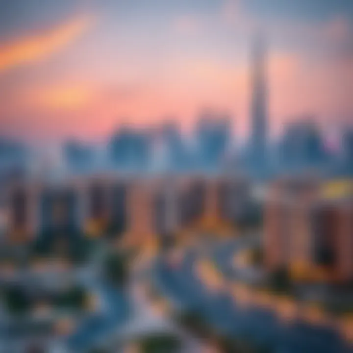 Luxurious residential skyline of Dubai