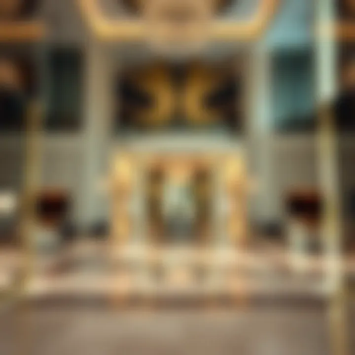 Luxurious interior lobby of Sapphire Tower