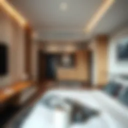 Contemporary bed space layout in Skycourt Towers