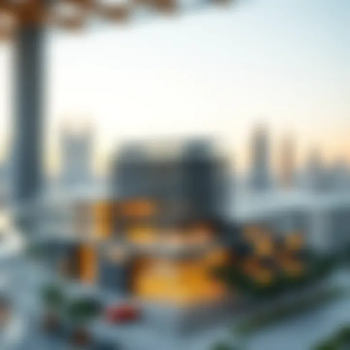 An architectural model showcasing innovative building designs by Skyline Builders
