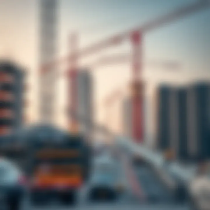 A bustling construction site reflecting progress in Dubai's real estate