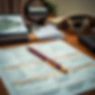 Essential Documents for Residence Visa Sponsorship Visa application paperwork spread out on a desk