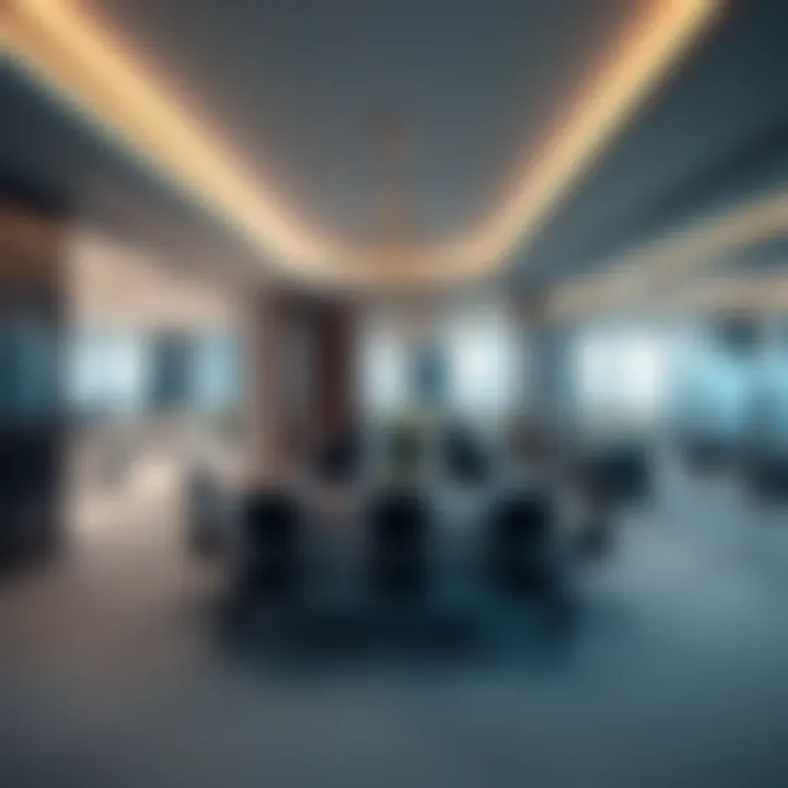 Modern Office Interiors in Tamani Arts Offices Tower Modern office interiors highlighting tenant spaces