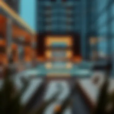 Amenities of The Address Sky View Elegant amenities available at The Address Sky View including pools and lounges