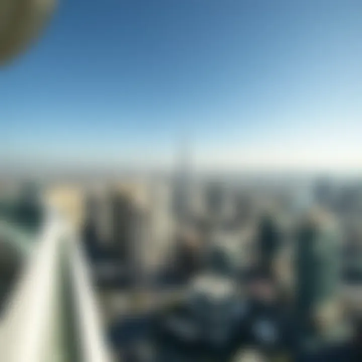 Panoramic View from The Address Sky View Panoramic skyline from The Address Sky View highlighting Dubai's urban landscape