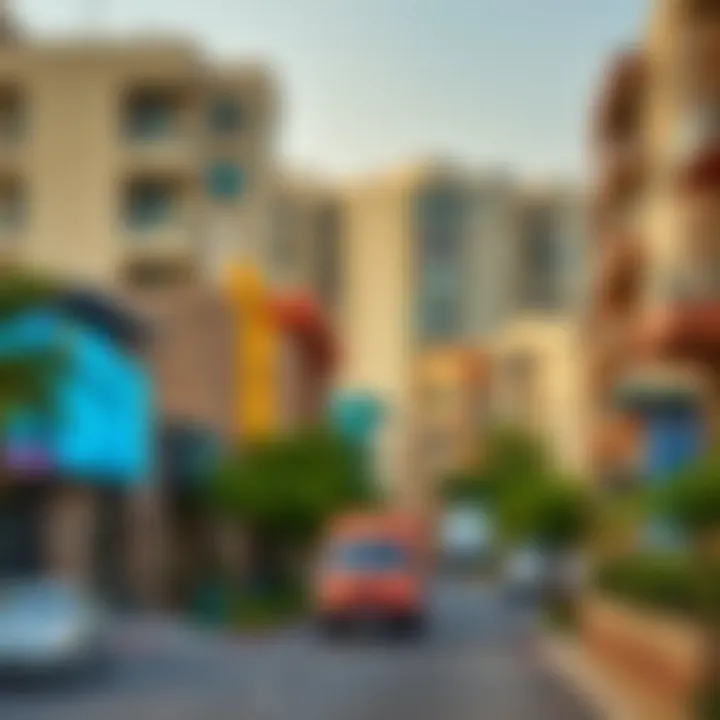 Vibrant street view of Al Nahda neighborhood