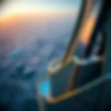 Aerial view of The Palladium Tower showcasing its unique architectural design