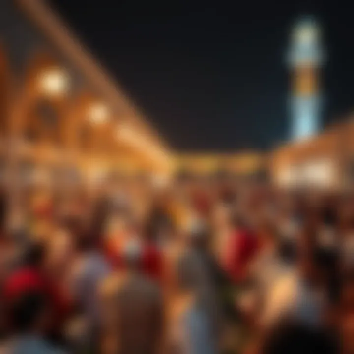 Community Gathering during Ramadan Community gathering during Ramadan for prayers and reflections