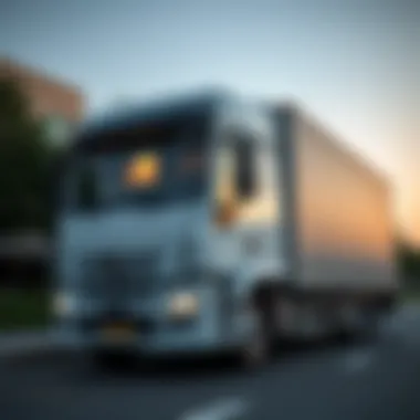 Modern Transport Truck for Efficient Moving A modern truck ready for transporting belongings