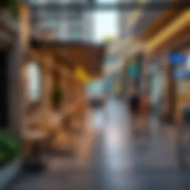 Trendy lifestyle amenities available in TNS Dubai Marina like cafes and shops