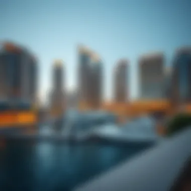 Panoramic view of TNS Dubai Marina showcasing luxurious waterfront properties