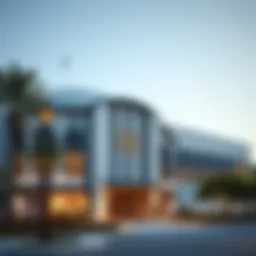 Exterior view of a prestigious school in Dubai showcasing modern architecture