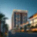 Architectural view of Tower A showcasing its modern design