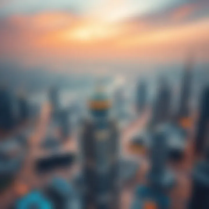 Aerial view of Altia Residences within the vibrant Dubai skyline